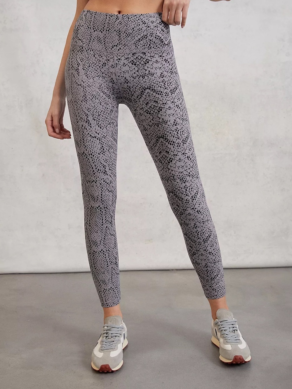 Varley Century High-Waist Snake Print Leggings - Gray